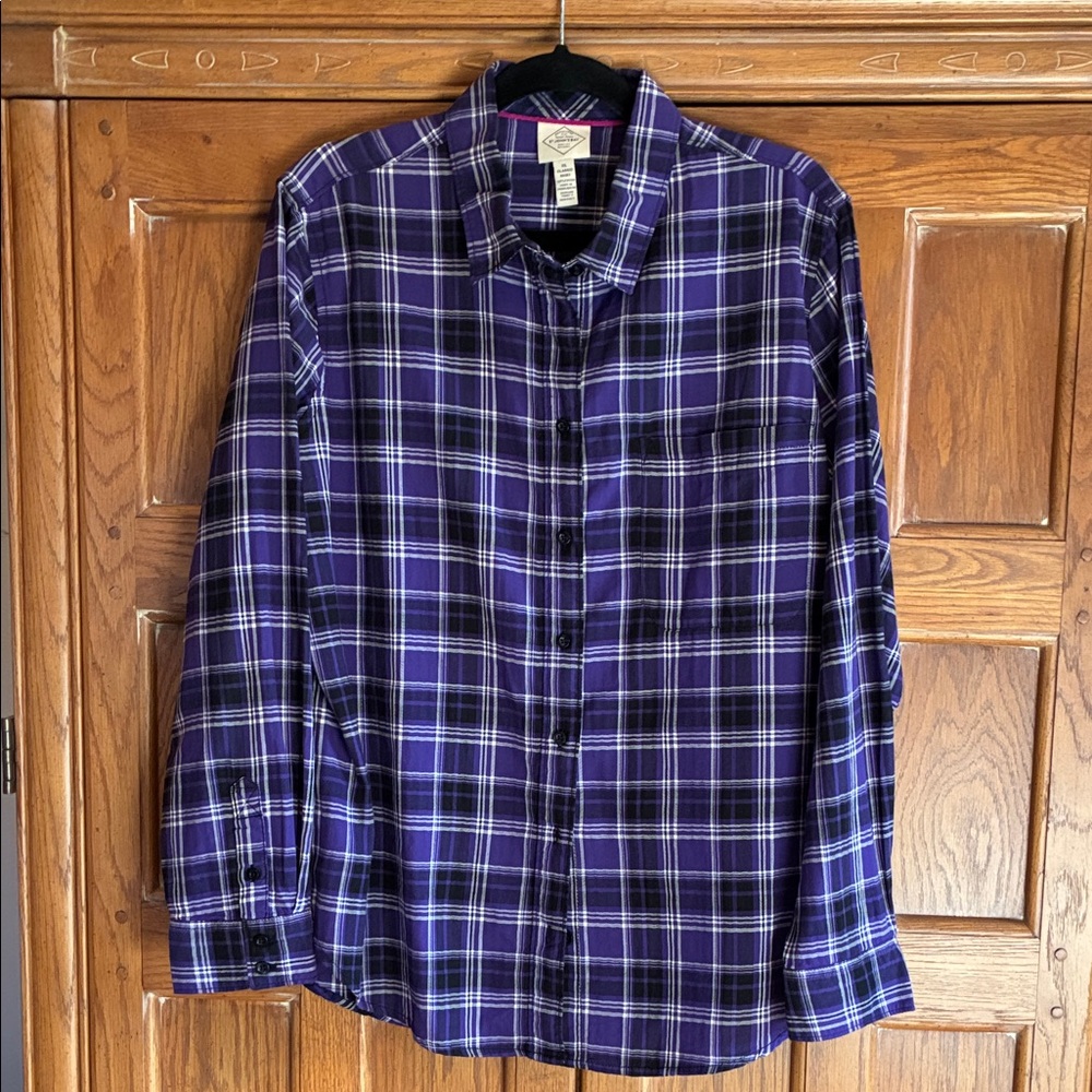 St. John's Bay Plaid Button-Down Shirt Size XL